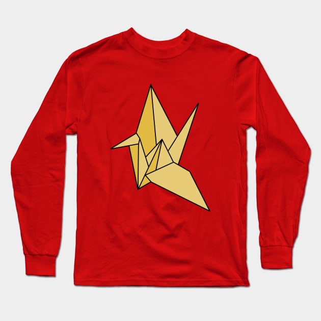 Origami Crane Orizuru Bird Long Sleeve T-Shirt by DiegoCarvalho